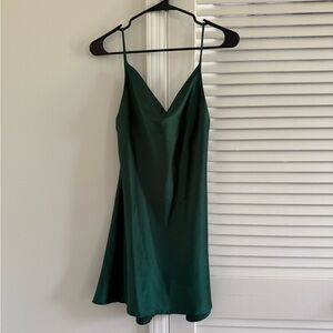 Princess Polly Green Spaghetti Strap Mini Dress